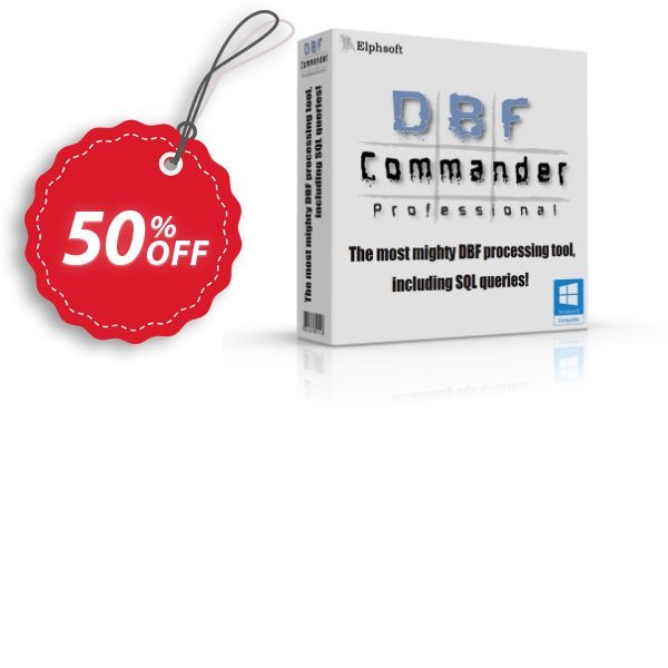 DBF Commander Pro, Single User Plan  Coupon, discount 50% OFF DBF Commander Professional (Single User License), verified. Promotion: Amazing deals code of DBF Commander Professional (Single User License), tested & approved