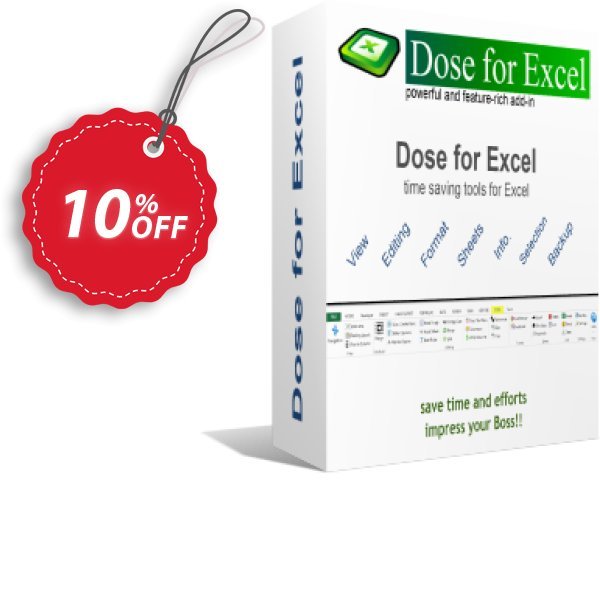 Dose for Excel Coupon, discount Coupon code Dose for Excel. Promotion: Dose for Excel Exclusive offer 