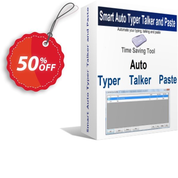 Smart Auto Typer Talker and Paste Coupon, discount Coupon code Smart Auto Typer Talker and Paste. Promotion: Smart Auto Typer Talker and Paste Exclusive offer 