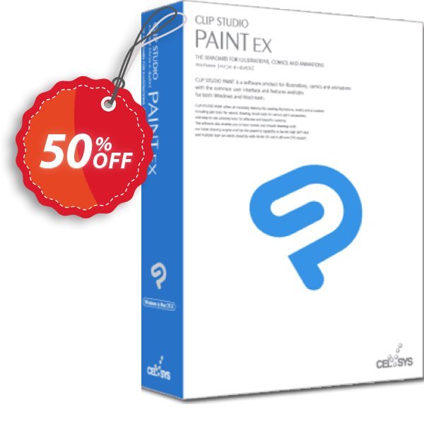 Clip Studio Paint EX Coupon, discount 50% OFF Clip Studio Paint EX, verified. Promotion: Formidable discount code of Clip Studio Paint EX, tested & approved