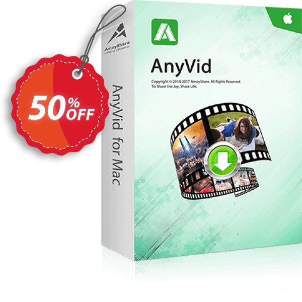 AnyVid for MAC Coupon, discount Coupon code AnyVid Mac Annually. Promotion: AnyVid Mac Annually offer from Amoyshare