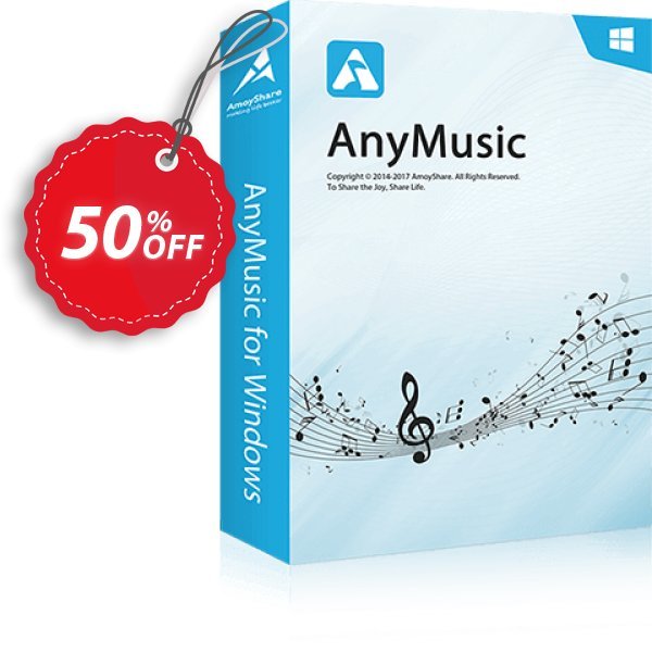 AnyMusic Lifetime Coupon, discount Coupon code AnyMusic Win Lifetime. Promotion: AnyMusic Win Lifetime offer from Amoyshare