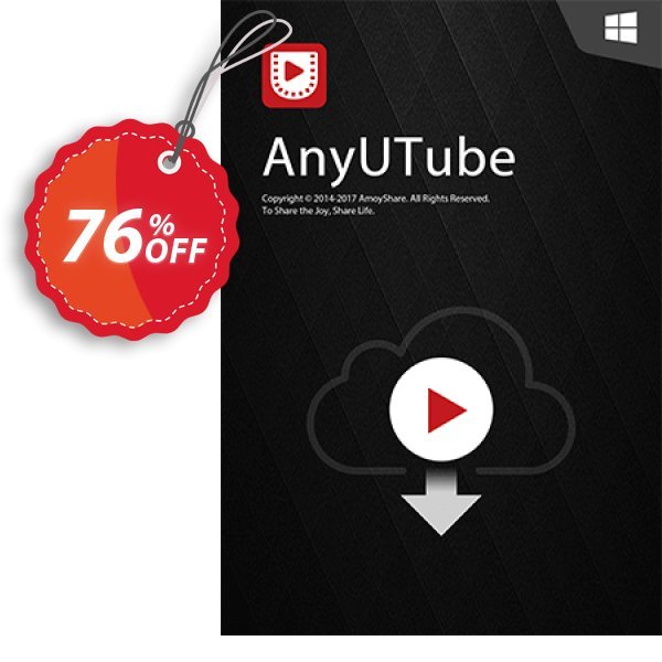 AnyUTube Lifetime Coupon, discount Coupon code AnyUTube Win Lifetime. Promotion: AnyUTube Win Lifetime offer from Amoyshare