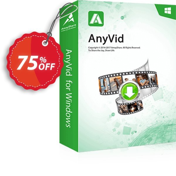 AnyVid Lifetime, 5 PCs  Coupon, discount Coupon code AnyVid Win Lifetime (5 PCs). Promotion: AnyVid Win Lifetime (5 PCs) offer from Amoyshare