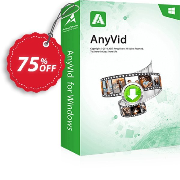 AnyVid Lifetime, 10 PCs  Coupon, discount Coupon code AnyVid Win Lifetime (10 PCs). Promotion: AnyVid Win Lifetime (10 PCs) offer from Amoyshare