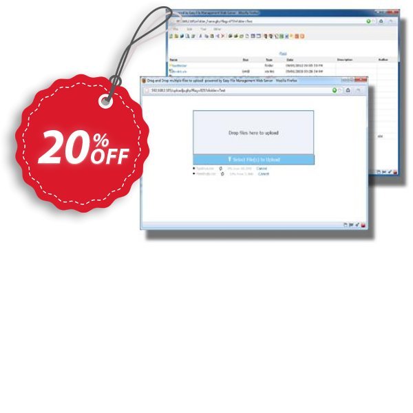 Easy File Management Web Server, Unlimited users Plan  Coupon, discount Easy File Management Web Server (Unlimited users license) Marvelous deals code 2024. Promotion: Marvelous deals code of Easy File Management Web Server (Unlimited users license) 2024