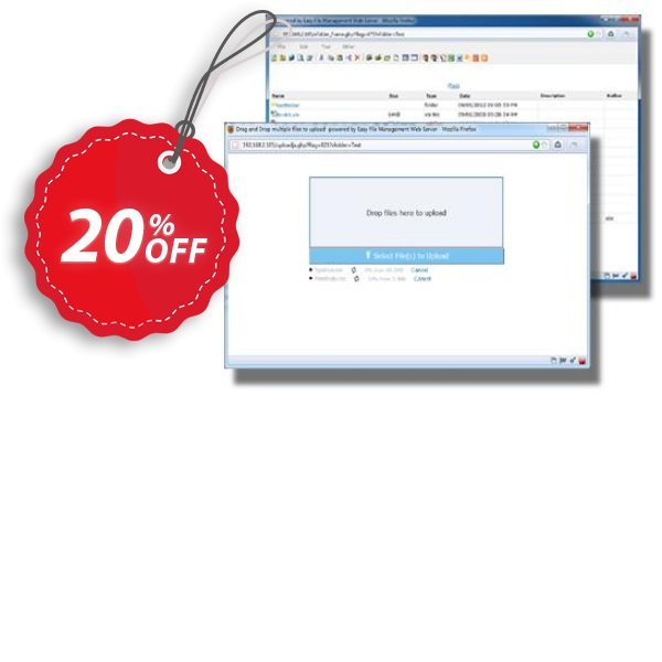 Easy File Management Web Server, 280 users Plan  Coupon, discount Easy File Management Web Server (280 users license) Hottest promo code 2024. Promotion: Hottest promo code of Easy File Management Web Server (280 users license) 2024