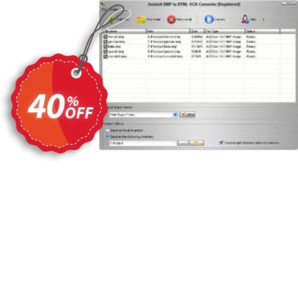 Aostsoft BMP to HTML OCR Converter Coupon, discount Aostsoft BMP to HTML OCR Converter Amazing discounts code 2025. Promotion: Amazing discounts code of Aostsoft BMP to HTML OCR Converter 2024