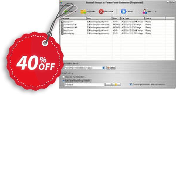 Aostsoft Image to PowerPoint Converter Coupon, discount Aostsoft Image to PowerPoint Converter Best offer code 2024. Promotion: Best offer code of Aostsoft Image to PowerPoint Converter 2024