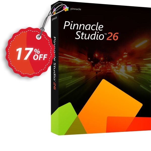 Pinnacle Studio 26 Coupon, discount Offer: Up to 52% Off on Pinnacle products. Promotion: Awesome deals code of Pinnacle Studio 26, tested & approved