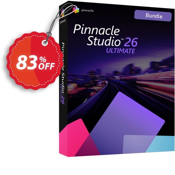 Pinnacle Studio 26 Ultimate Bundle Coupon, discount Offer: Up to 52% Off on Pinnacle products. Promotion: Awesome deals code of Pinnacle Studio 26 Ultimate Bundle, tested & approved