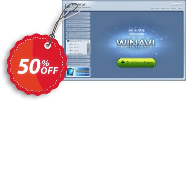 WinAVI All-in-One Konverter Coupon, discount WinAVI All-in-One Konverter Imposing deals code 2025. Promotion: Excellent sales code of WinAVI All-in-One Konverter 2024