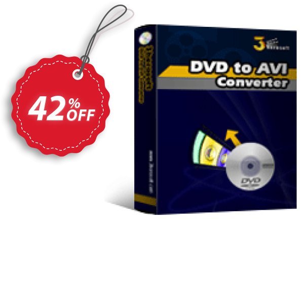 3herosoft DVD to AVI Converter Coupon, discount 3herosoft DVD to AVI Converter Imposing offer code 2024. Promotion: Imposing offer code of 3herosoft DVD to AVI Converter 2024