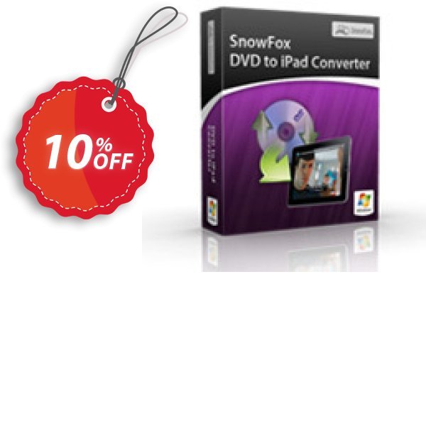 SnowFox DVD to iPad Converter Coupon, discount SnowFox DVD to iPad Converter Excellent discount code 2024. Promotion: Excellent discount code of SnowFox DVD to iPad Converter 2024