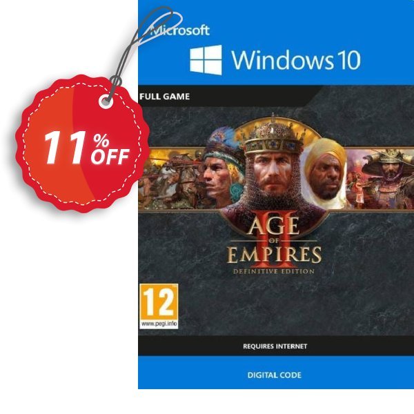 Age of Empires II 2: Definitive Edition - WINDOWS 10 PC Coupon, discount Age of Empires II 2: Definitive Edition - Windows 10 PC Deal. Promotion: Age of Empires II 2: Definitive Edition - Windows 10 PC Exclusive offer 