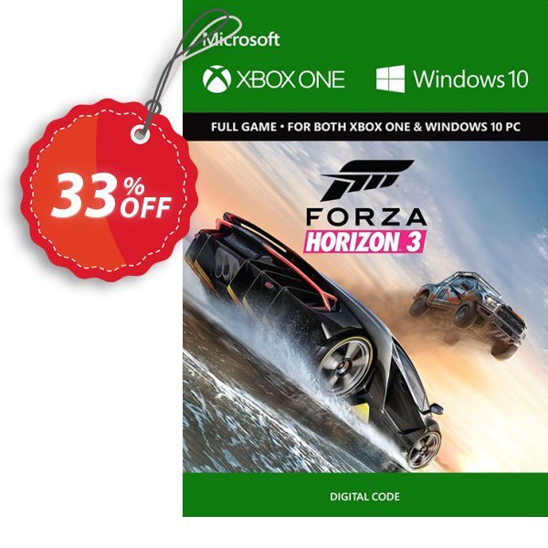 Forza Horizon 3 Xbox One/PC Coupon, discount Forza Horizon 3 Xbox One/PC Deal. Promotion: Forza Horizon 3 Xbox One/PC Exclusive offer 
