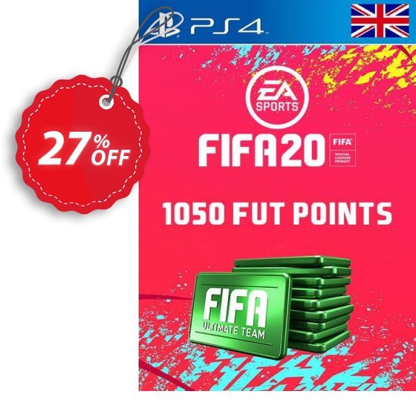 1050 FIFA 20 Ultimate Team Points PS4 PSN Code - UK account