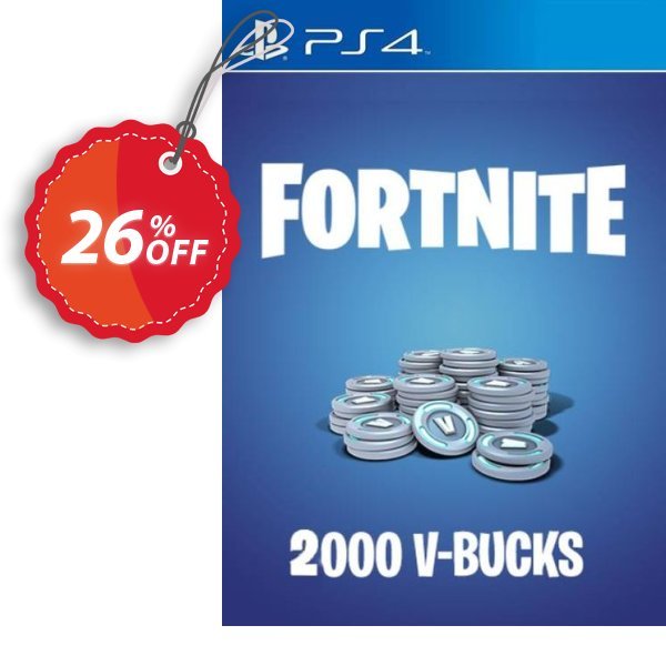 Fortnite - 2000 V-Bucks PS4, US  Coupon, discount Fortnite - 2000 V-Bucks PS4 (US) Deal. Promotion: Fortnite - 2000 V-Bucks PS4 (US) Exclusive offer 