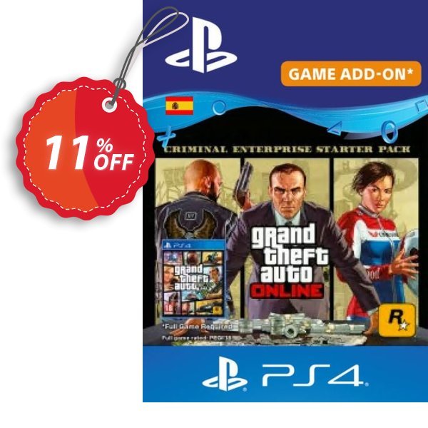 Grand Theft Auto Online - Criminal Enterprise Starter Pack PS4, Spain  Coupon, discount Grand Theft Auto Online - Criminal Enterprise Starter Pack PS4 (Spain) Deal. Promotion: Grand Theft Auto Online - Criminal Enterprise Starter Pack PS4 (Spain) Exclusive offer 