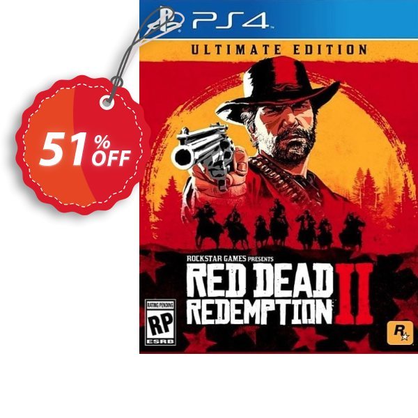 Red Dead Redemption 2 Ultimate Edition PS4 US/CA Coupon, discount Red Dead Redemption 2 Ultimate Edition PS4 US/CA Deal. Promotion: Red Dead Redemption 2 Ultimate Edition PS4 US/CA Exclusive offer 