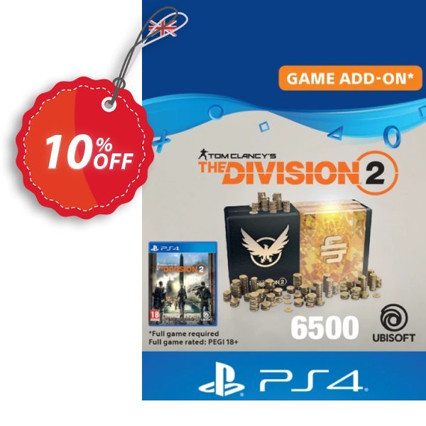 Tom Clancy's The Division 2 PS4 - 6500 Premium Credits Pack Coupon, discount Tom Clancy's The Division 2 PS4 - 6500 Premium Credits Pack Deal. Promotion: Tom Clancy's The Division 2 PS4 - 6500 Premium Credits Pack Exclusive offer 