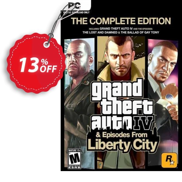 Grand Theft Auto IV 4: Complete Edition PC Coupon, discount Grand Theft Auto IV 4: Complete Edition PC Deal. Promotion: Grand Theft Auto IV 4: Complete Edition PC Exclusive offer 
