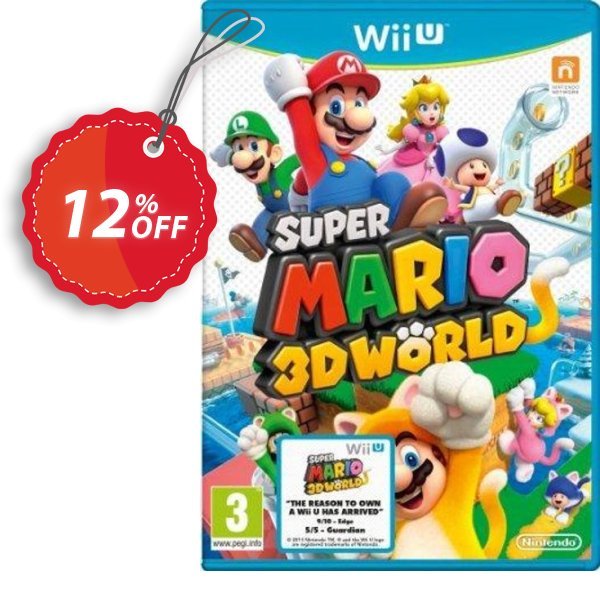 Super Mario 3D World Nintendo Wii U - Game Code Coupon, discount Super Mario 3D World Nintendo Wii U - Game Code Deal. Promotion: Super Mario 3D World Nintendo Wii U - Game Code Exclusive offer 