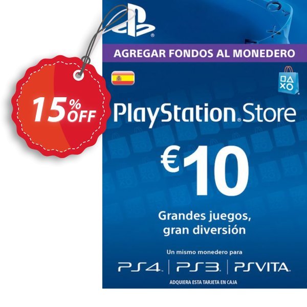PS Network, PSN Card - 10 EUR, Spain  Coupon, discount PlayStation Network (PSN) Card - 10 EUR (Spain) Deal. Promotion: PlayStation Network (PSN) Card - 10 EUR (Spain) Exclusive offer 