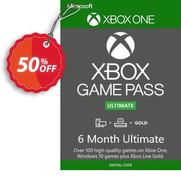 6 Month Xbox Game Pass Ultimate Xbox One / PC BRAZIL Coupon, discount 6 Month Xbox Game Pass Ultimate Xbox One / PC BRAZIL Deal. Promotion: 6 Month Xbox Game Pass Ultimate Xbox One / PC BRAZIL Exclusive offer 