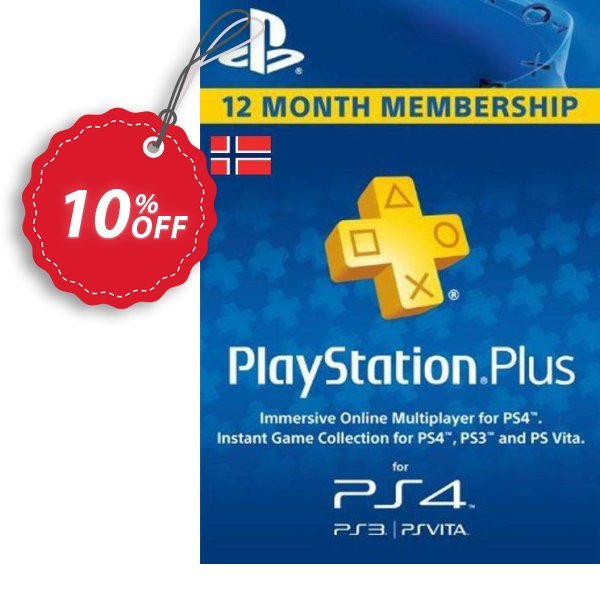 PS Plus - 12 Month Subscription, Norway  Coupon, discount Playstation Plus - 12 Month Subscription (Norway) Deal. Promotion: Playstation Plus - 12 Month Subscription (Norway) Exclusive offer 