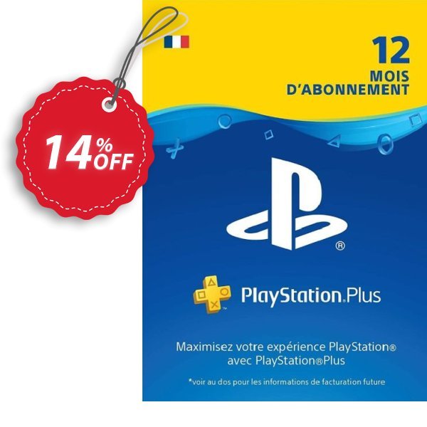PS Plus, PS+ - 12 Month Subscription, France  Coupon, discount PlayStation Plus (PS+) - 12 Month Subscription (France) Deal. Promotion: PlayStation Plus (PS+) - 12 Month Subscription (France) Exclusive offer 