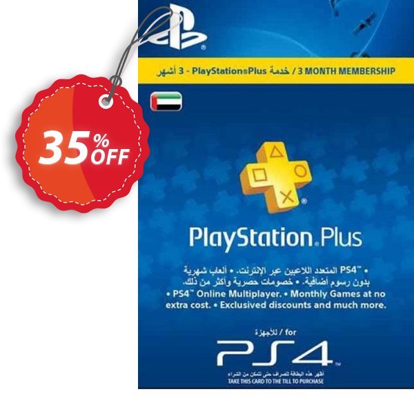 PS Plus - 3 Month Subscription, UAE  Coupon, discount PlayStation Plus - 3 Month Subscription (UAE) Deal. Promotion: PlayStation Plus - 3 Month Subscription (UAE) Exclusive offer 