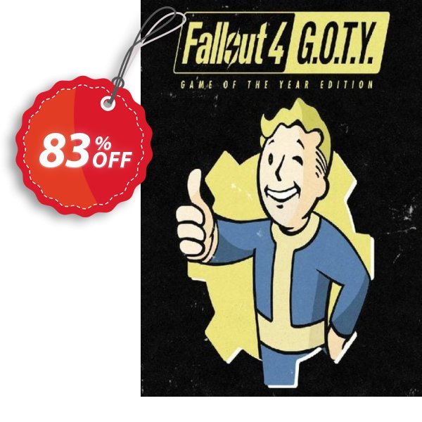 Fallout 4: Game of the Year Edition PC Coupon, discount Fallout 4: Game of the Year Edition PC Deal. Promotion: Fallout 4: Game of the Year Edition PC Exclusive offer