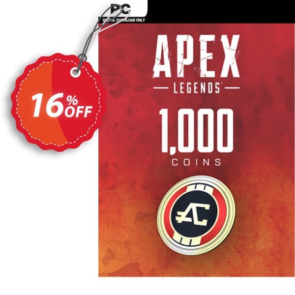 Apex Legends 1000 Coins VC PC Coupon, discount Apex Legends 1000 Coins VC PC Deal. Promotion: Apex Legends 1000 Coins VC PC Exclusive offer