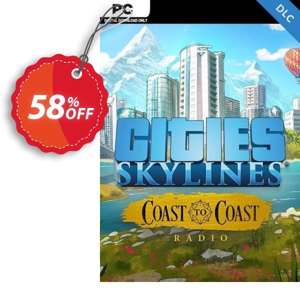 Cities Skylines - Coast to Coast Radio PC Coupon, discount Cities Skylines - Coast to Coast Radio PC Deal. Promotion: Cities Skylines - Coast to Coast Radio PC Exclusive Easter Sale offer 
