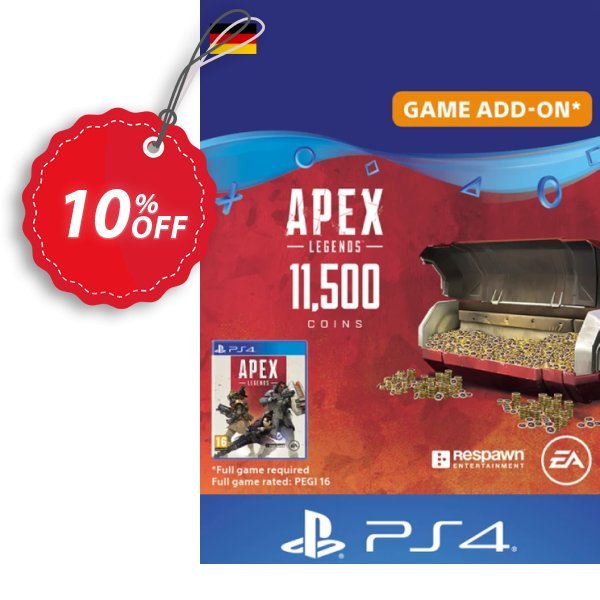 Apex Legends 11500 Coins PS4, Germany  Coupon, discount Apex Legends 11500 Coins PS4 (Germany) Deal. Promotion: Apex Legends 11500 Coins PS4 (Germany) Exclusive Easter Sale offer 