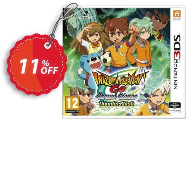 Inazuma Eleven GO Chrono Stones: Thunderflash 3DS - Game Code Coupon, discount Inazuma Eleven GO Chrono Stones: Thunderflash 3DS - Game Code Deal. Promotion: Inazuma Eleven GO Chrono Stones: Thunderflash 3DS - Game Code Exclusive Easter Sale offer 