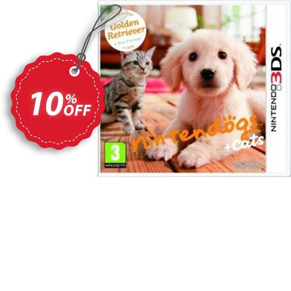 Nintendogs + Cats - Golden Retriever + New Friends 3DS - Game Code Coupon, discount Nintendogs + Cats - Golden Retriever + New Friends 3DS - Game Code Deal. Promotion: Nintendogs + Cats - Golden Retriever + New Friends 3DS - Game Code Exclusive Easter Sale offer 