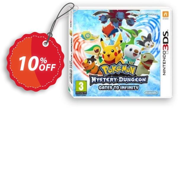 Pokemon Mystery Dungeon: Gates to Infinity 3DS - Game Code Coupon, discount Pokemon Mystery Dungeon: Gates to Infinity 3DS - Game Code Deal. Promotion: Pokemon Mystery Dungeon: Gates to Infinity 3DS - Game Code Exclusive Easter Sale offer 