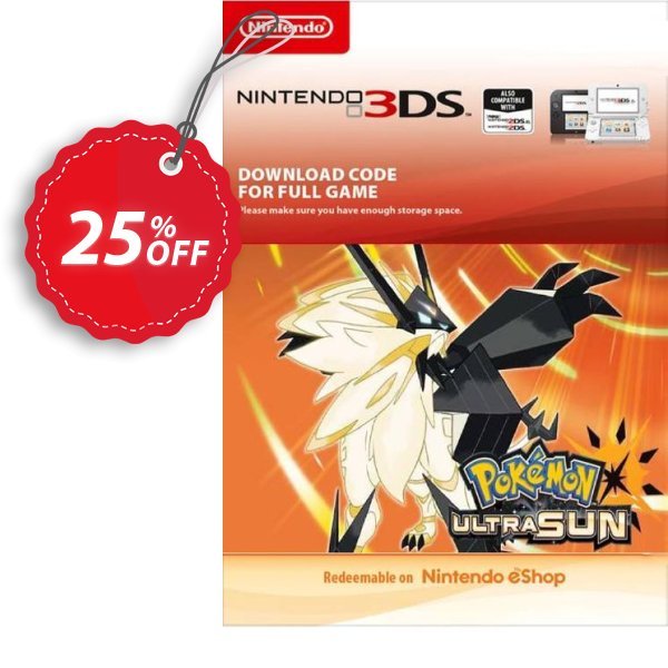 Pokemon Ultra Sun 3DS Coupon, discount Pokemon Ultra Sun 3DS Deal. Promotion: Pokemon Ultra Sun 3DS Exclusive Easter Sale offer 