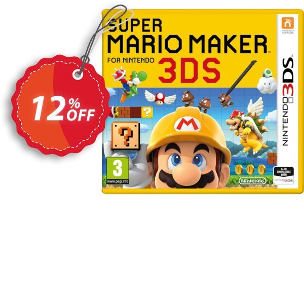 Super Mario Maker 3DS - Game Code Coupon, discount Super Mario Maker 3DS - Game Code Deal. Promotion: Super Mario Maker 3DS - Game Code Exclusive Easter Sale offer 