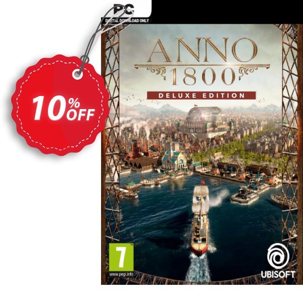 Anno 1800 Deluxe Edition PC Coupon, discount Anno 1800 Deluxe Edition PC Deal. Promotion: Anno 1800 Deluxe Edition PC Exclusive Easter Sale offer