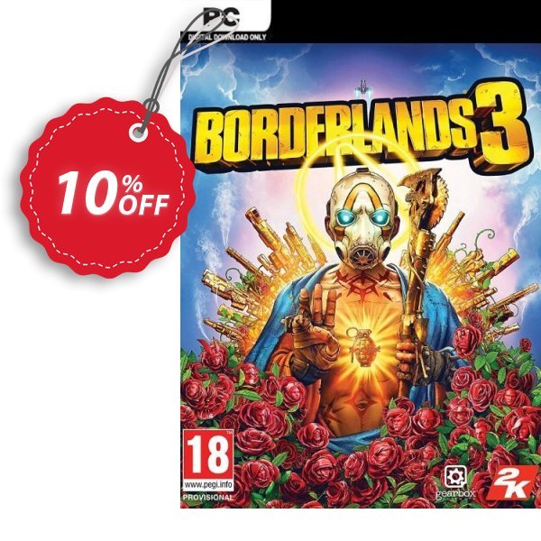 Borderlands 3 PC + DLC, US/AUS/JP  Coupon, discount Borderlands 3 PC + DLC (US/AUS/JP) Deal. Promotion: Borderlands 3 PC + DLC (US/AUS/JP) Exclusive Easter Sale offer 