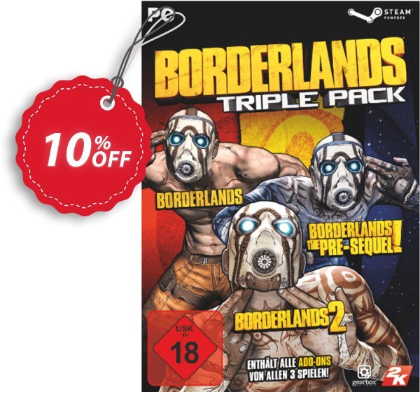 Borderlands: Triple Pack PC Coupon, discount Borderlands: Triple Pack PC Deal. Promotion: Borderlands: Triple Pack PC Exclusive Easter Sale offer 