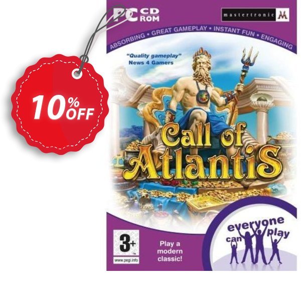 Call Of Atlantis, PC  Coupon, discount Call Of Atlantis (PC) Deal. Promotion: Call Of Atlantis (PC) Exclusive Easter Sale offer 