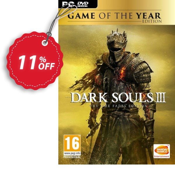 Dark Souls III 3 - The Fire Fades Edition, GOTY PC Coupon, discount Dark Souls III 3 - The Fire Fades Edition (GOTY) PC Deal. Promotion: Dark Souls III 3 - The Fire Fades Edition (GOTY) PC Exclusive Easter Sale offer 