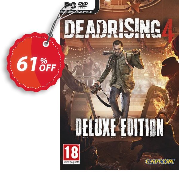 Dead Rising 4 Deluxe Edition PC Coupon, discount Dead Rising 4 Deluxe Edition PC Deal. Promotion: Dead Rising 4 Deluxe Edition PC Exclusive Easter Sale offer 