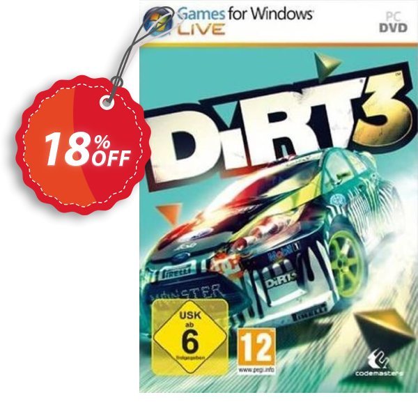 DiRT 3 PC Coupon, discount DiRT 3 PC Deal. Promotion: DiRT 3 PC Exclusive Easter Sale offer 