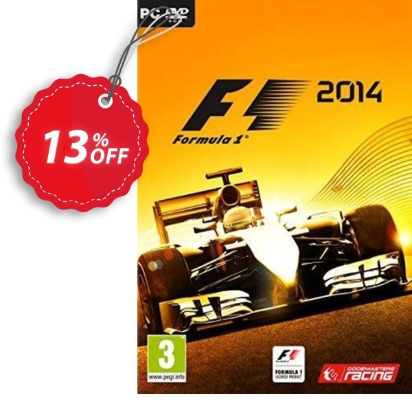 F1 2014 PC Coupon, discount F1 2014 PC Deal. Promotion: F1 2014 PC Exclusive Easter Sale offer 