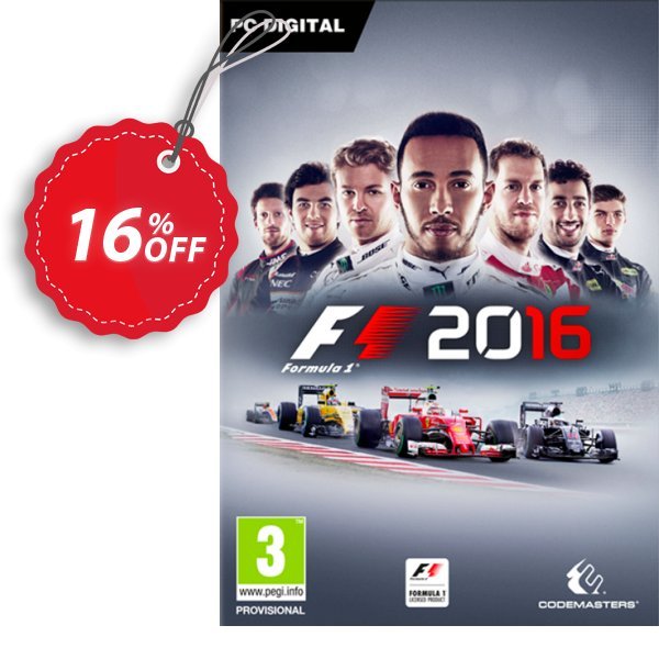 F1 2016 PC Coupon, discount F1 2016 PC Deal. Promotion: F1 2016 PC Exclusive Easter Sale offer 
